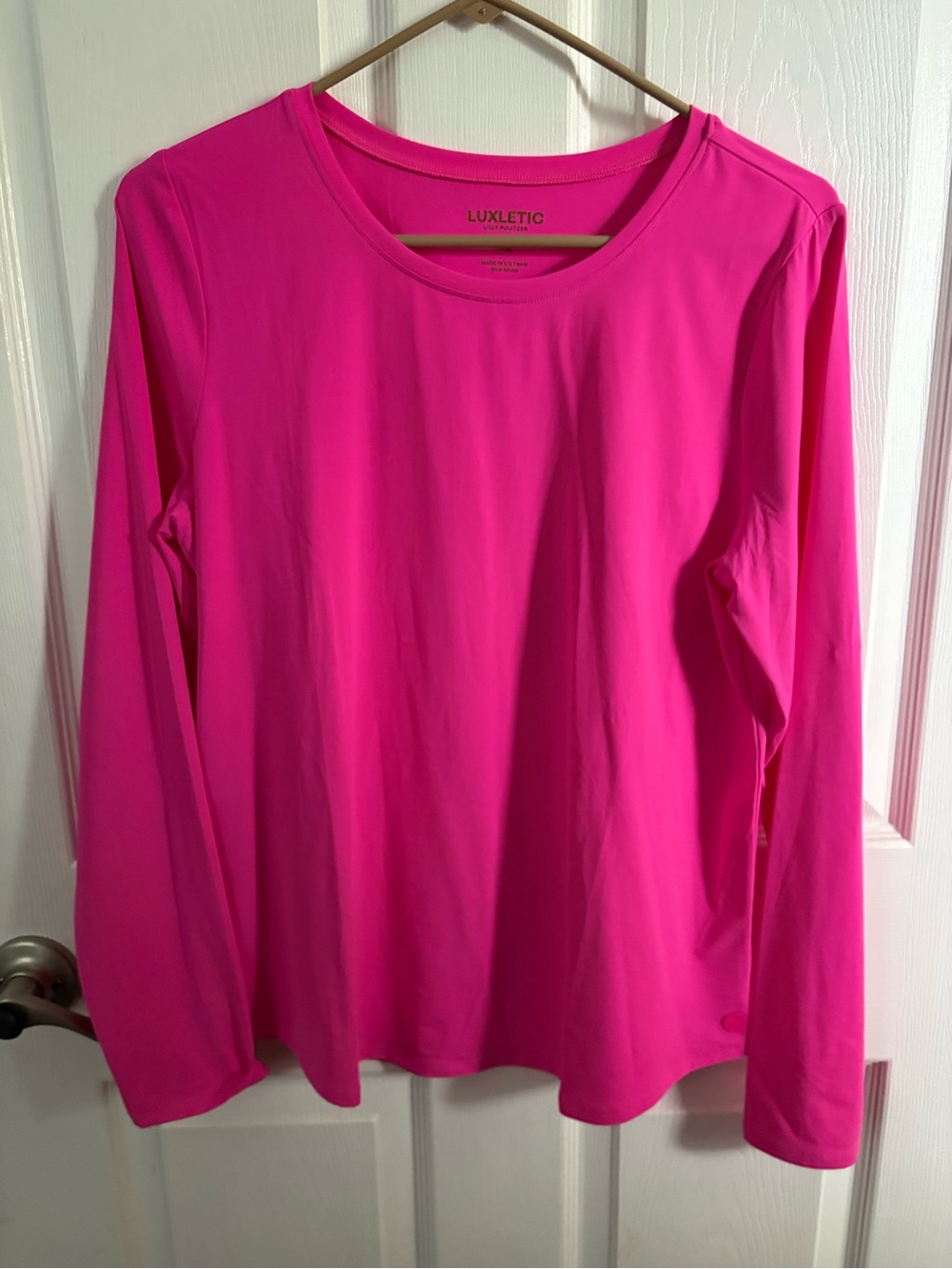 Lilly Pulitzer Long Sleeve Crew Neck Top - Bright Pink